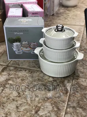 Ceramic Serving Bowls\ Soup Pots (3pcs)