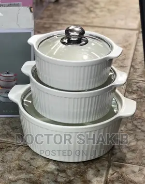 Ceramic Serving Bowls\ Soup Pots (3pcs)