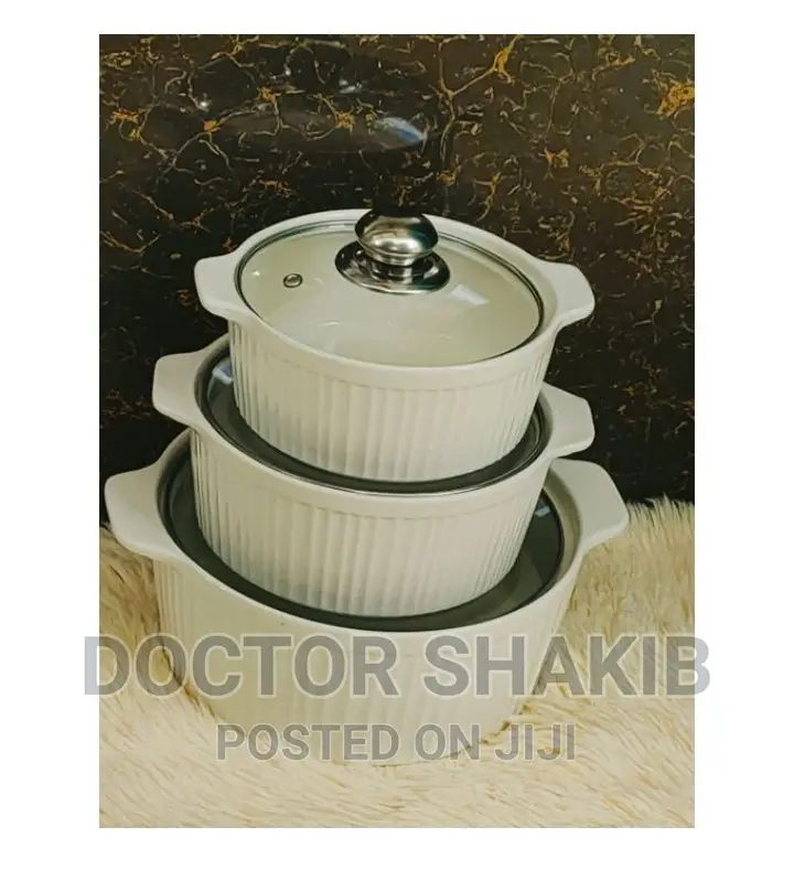 Ceramic Serving Bowls\ Soup Pots (3pcs)
