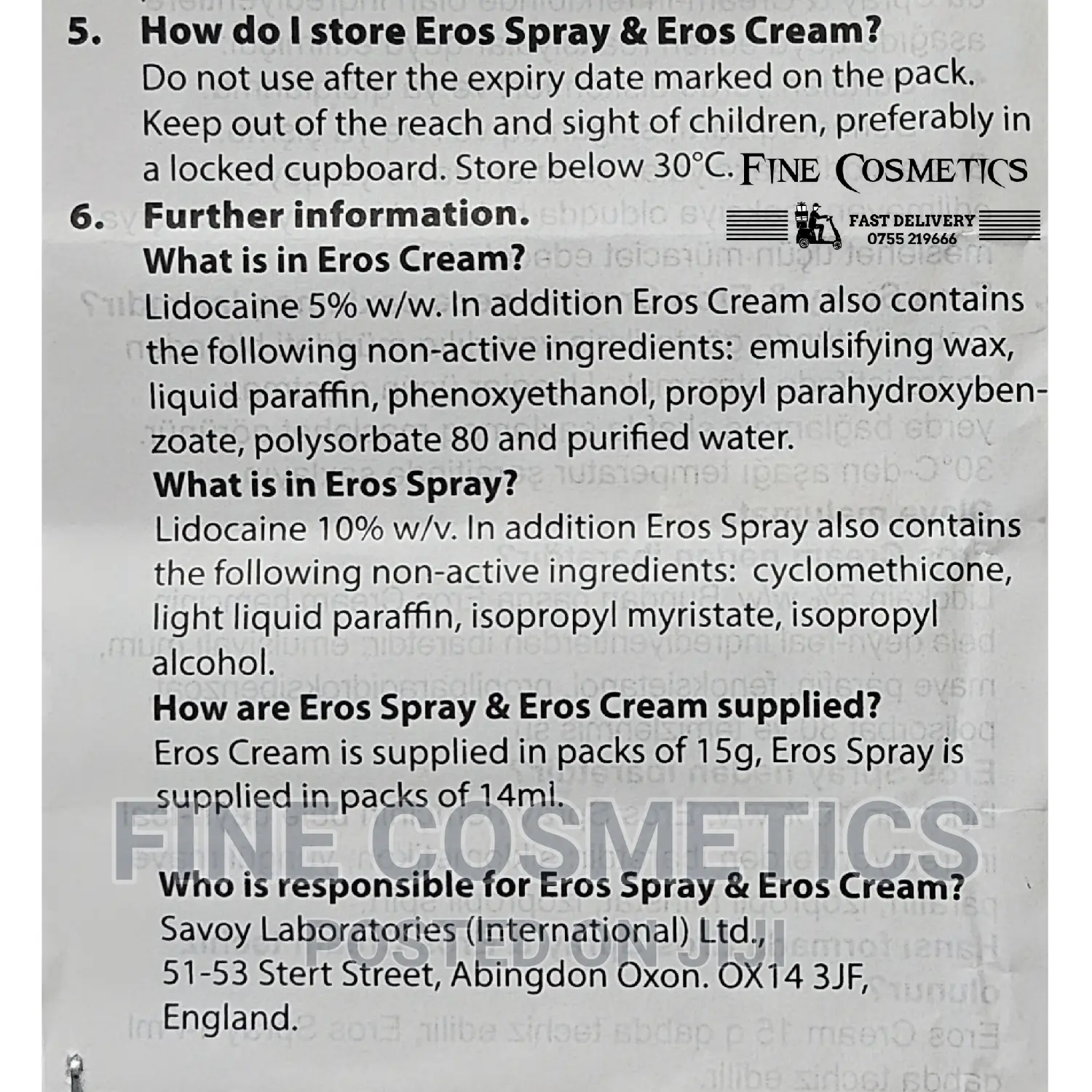 Eros Delay Spray | Cream Lidocaine for Premature Ejaculation