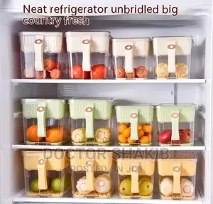 Refrigerator Organiser With Lids Drain Rack