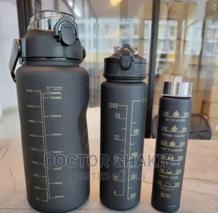 Combo of 3 Stay Hydrated Bottles of Various Sizes