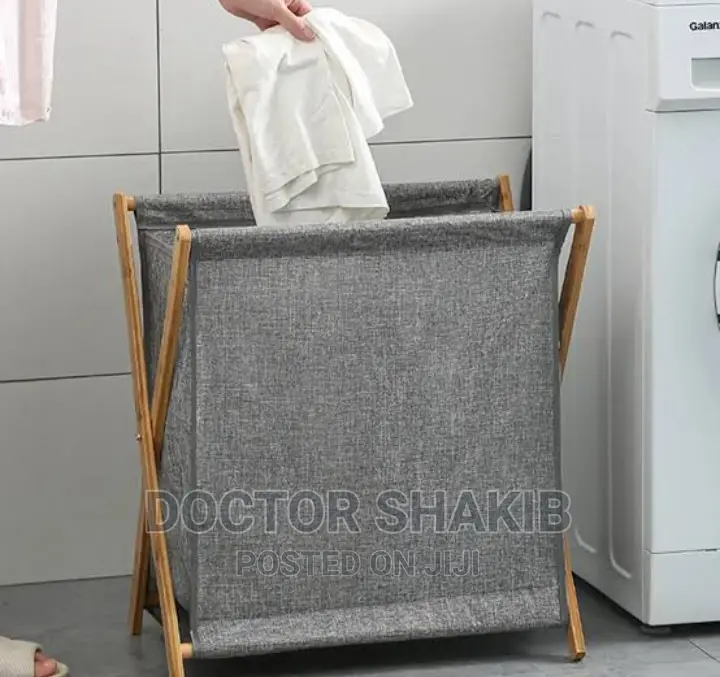 Foldable Household Bamboo Clothes Basket