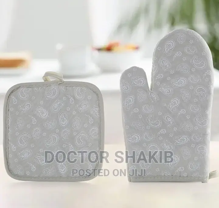2pcs\Set Baking Mitten Heat-anti Scalding Oven Gloves