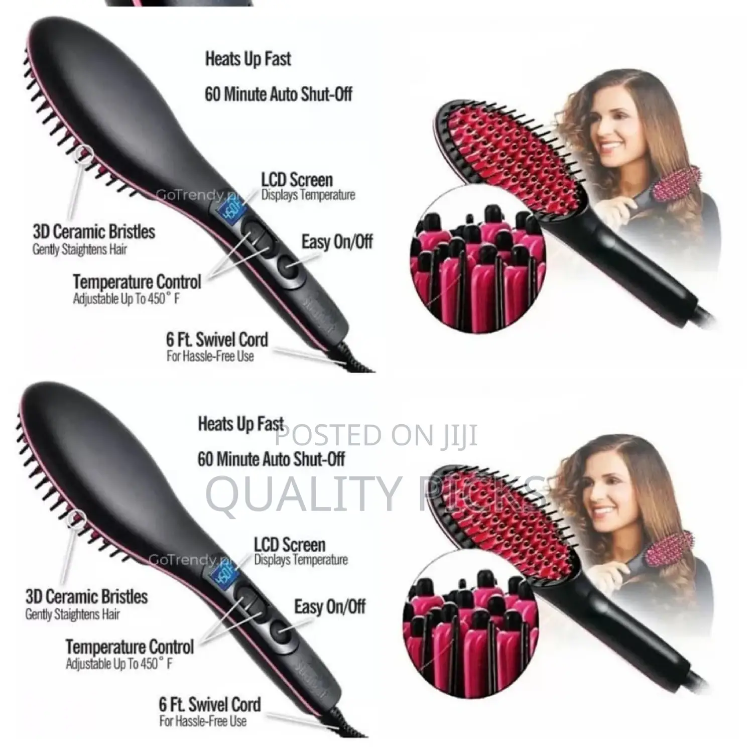 Electric Hair Straightener Brush