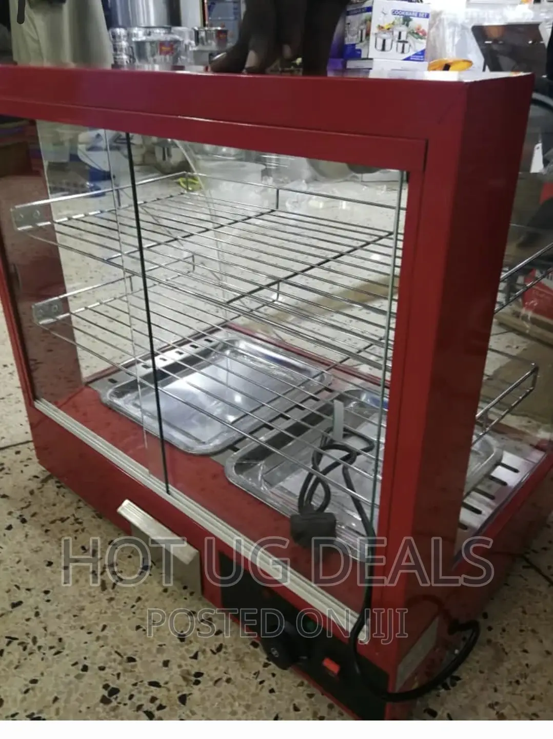 Commercial Electric Curved Glass Food Warmer Showcase