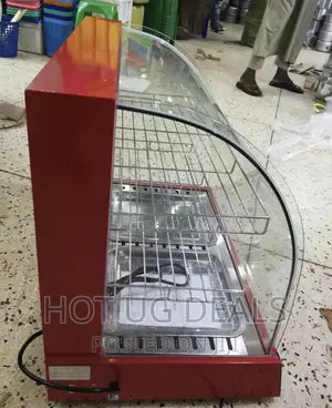 Commercial Electric Curved Glass Food Warmer Showcase