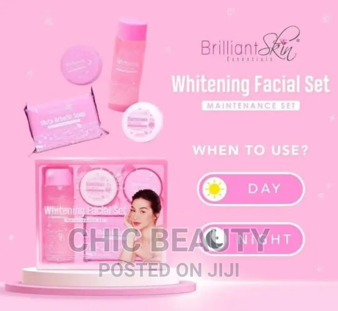 Brilliant Skin Whitening Facial Set, Removes Blemishes,