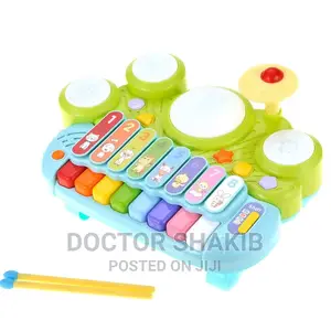 Kids Xylophone With Game Drum