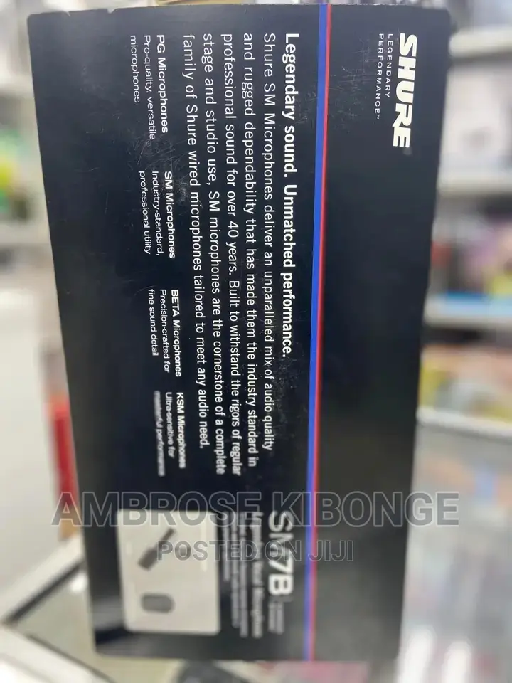 Shure SM7B Legendary Performance Dynamic Vocal Microphone.
