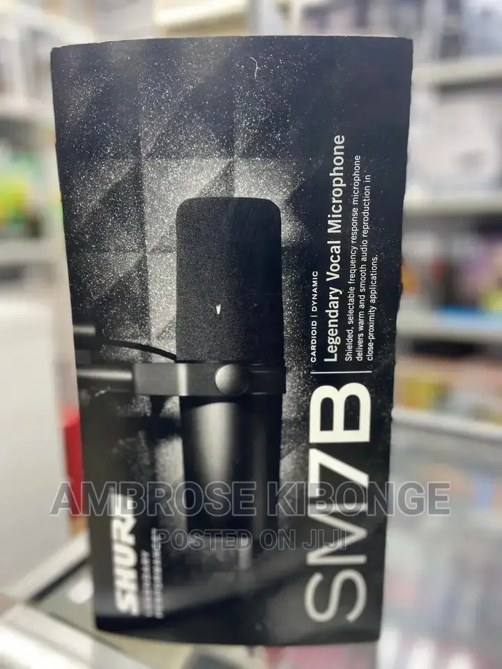 Shure SM7B Legendary Performance Dynamic Vocal Microphone.