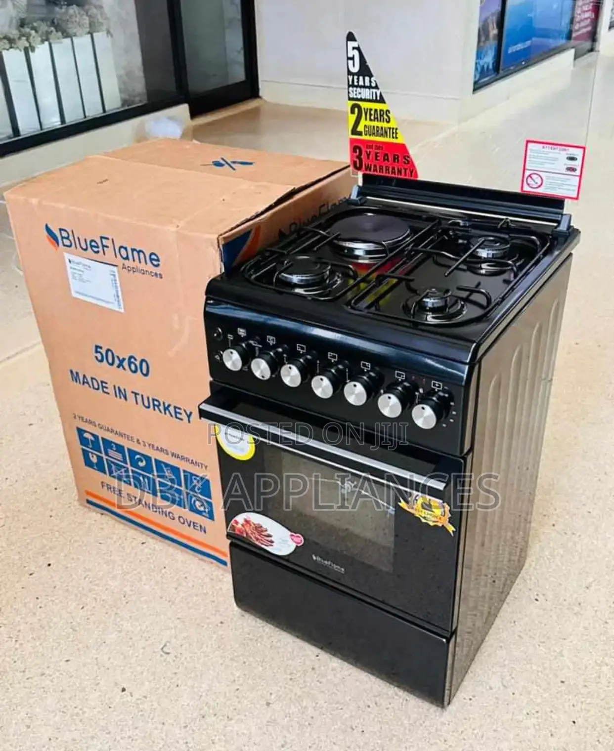 Blueflame 3gas + 1electric Cookers 50*60 With Rotisserie