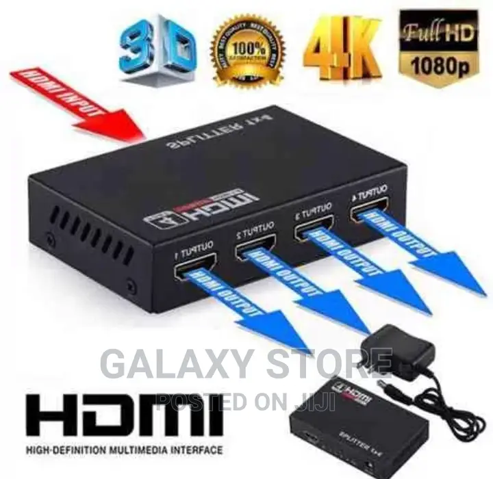HD 4 Port HDMI Splitter Hub