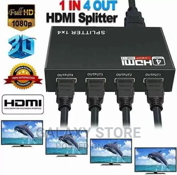HD 4 Port HDMI Splitter Hub