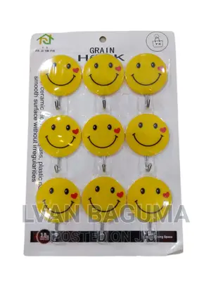 Emojis Wall Adhesive Sticky Hooks - 9 /10 in a Pack