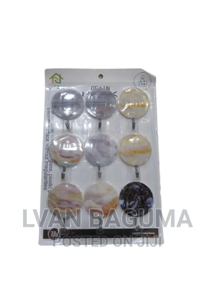 Different Designs Adhesive Wall Sticky Hooks - 9 in a Pack