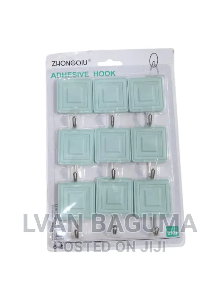Different Designs Adhesive Wall Sticky Hooks - 9 in a Pack
