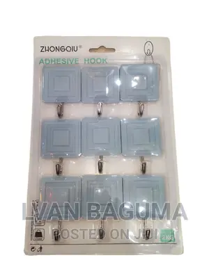Different Designs Adhesive Wall Sticky Hooks - 9 in a Pack