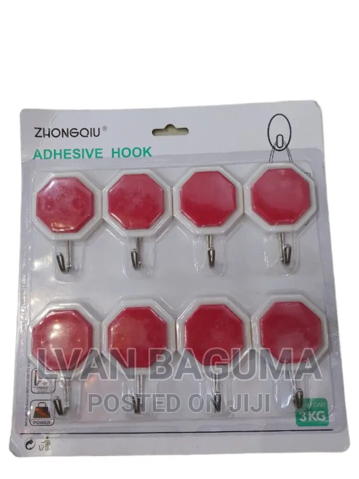 Adhesive Wall Sticky Hooks - 8 in a Pack