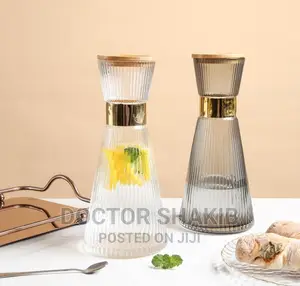 New Ribbed Glass Carafe Set