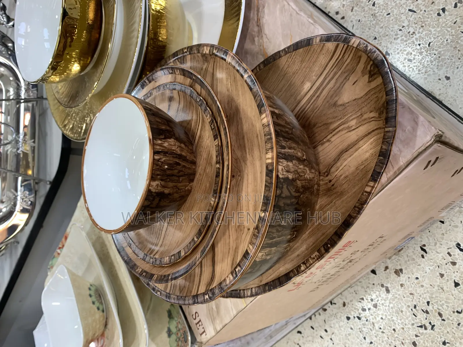 Woodlike Dinner Set 36pcs