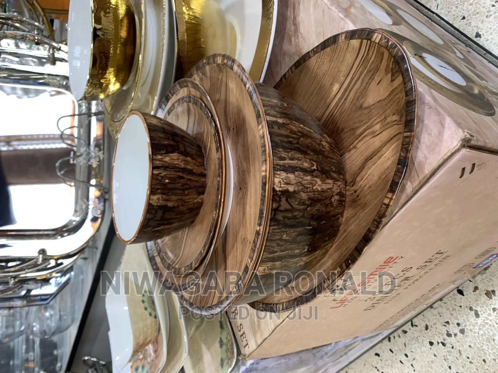 Woodlike Dinner Set 36pcs