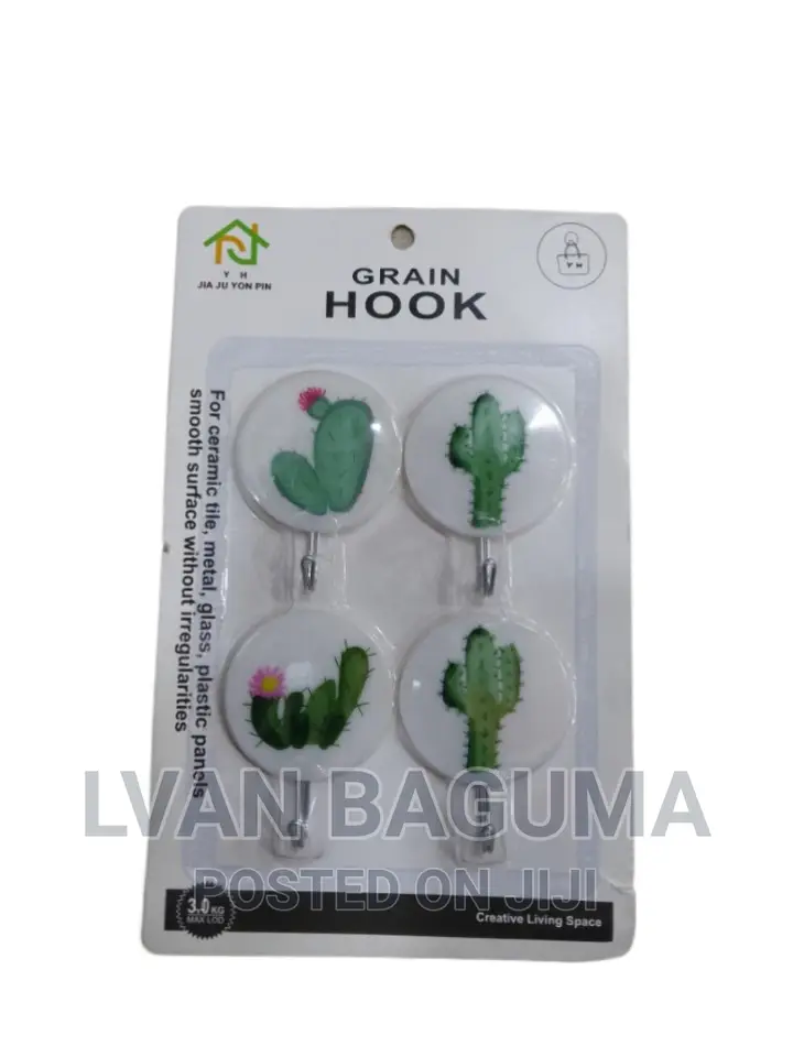 Different Designs Adhesive Wall Sticky Hooks - 4 in a Pack