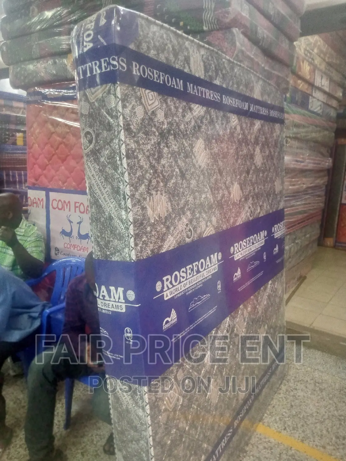 Premium High Density Mattress.Rosefoam.6x5x6inches( Gray)