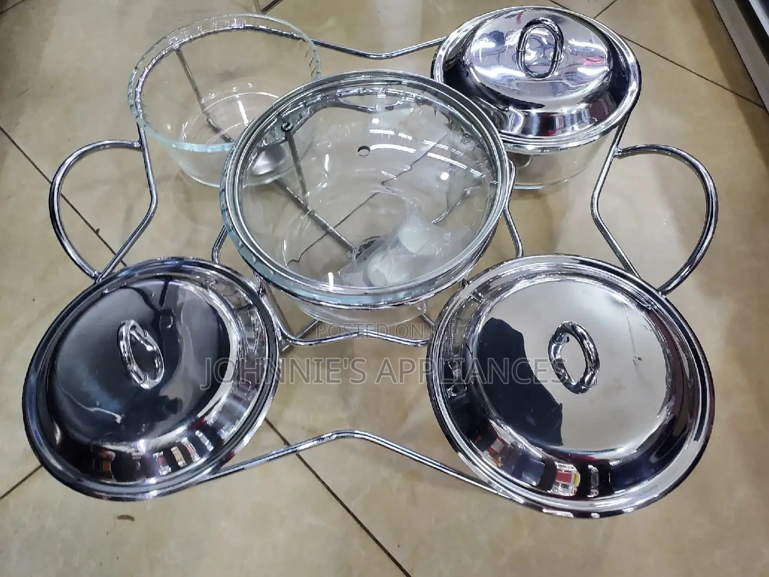 Food Warmer With Glass Dish