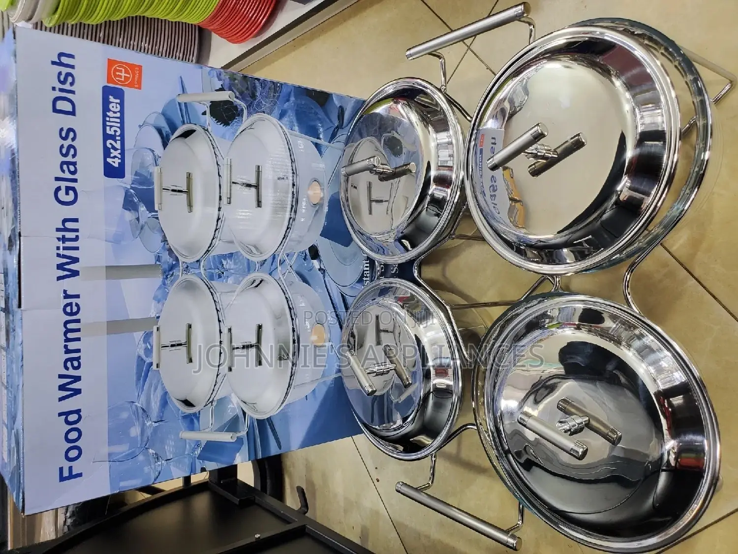 Food Warmer With Glass Dish