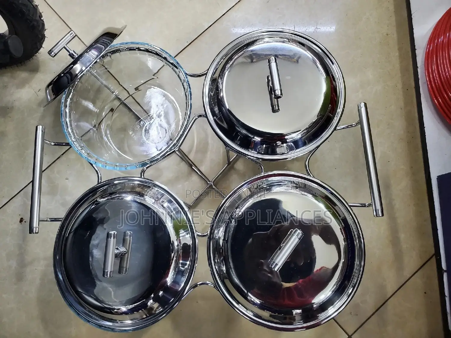 Food Warmer With Glass Dish