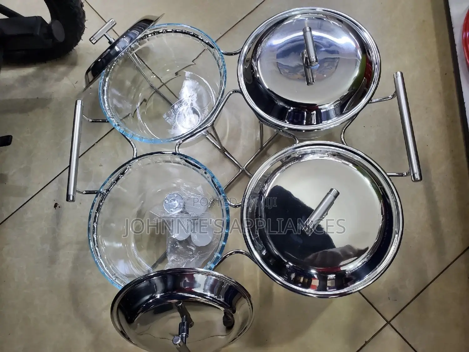 Food Warmer With Glass Dish