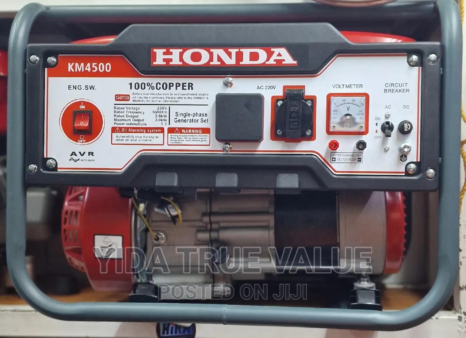 Honda Generator 100% Copper 3kva