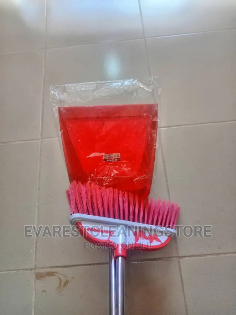 Long Dust Pan With a Broom