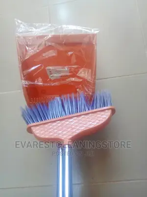 Long Dust Pan With a Broom