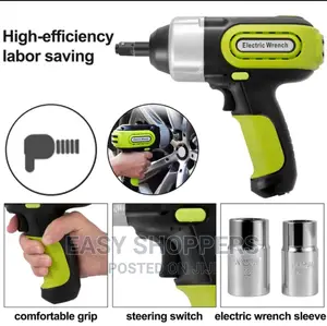 5 Ton 12V Electric Car Jack Kit + Impact Wrench LED Light