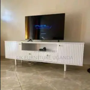 Tv Stand White With Down Lining