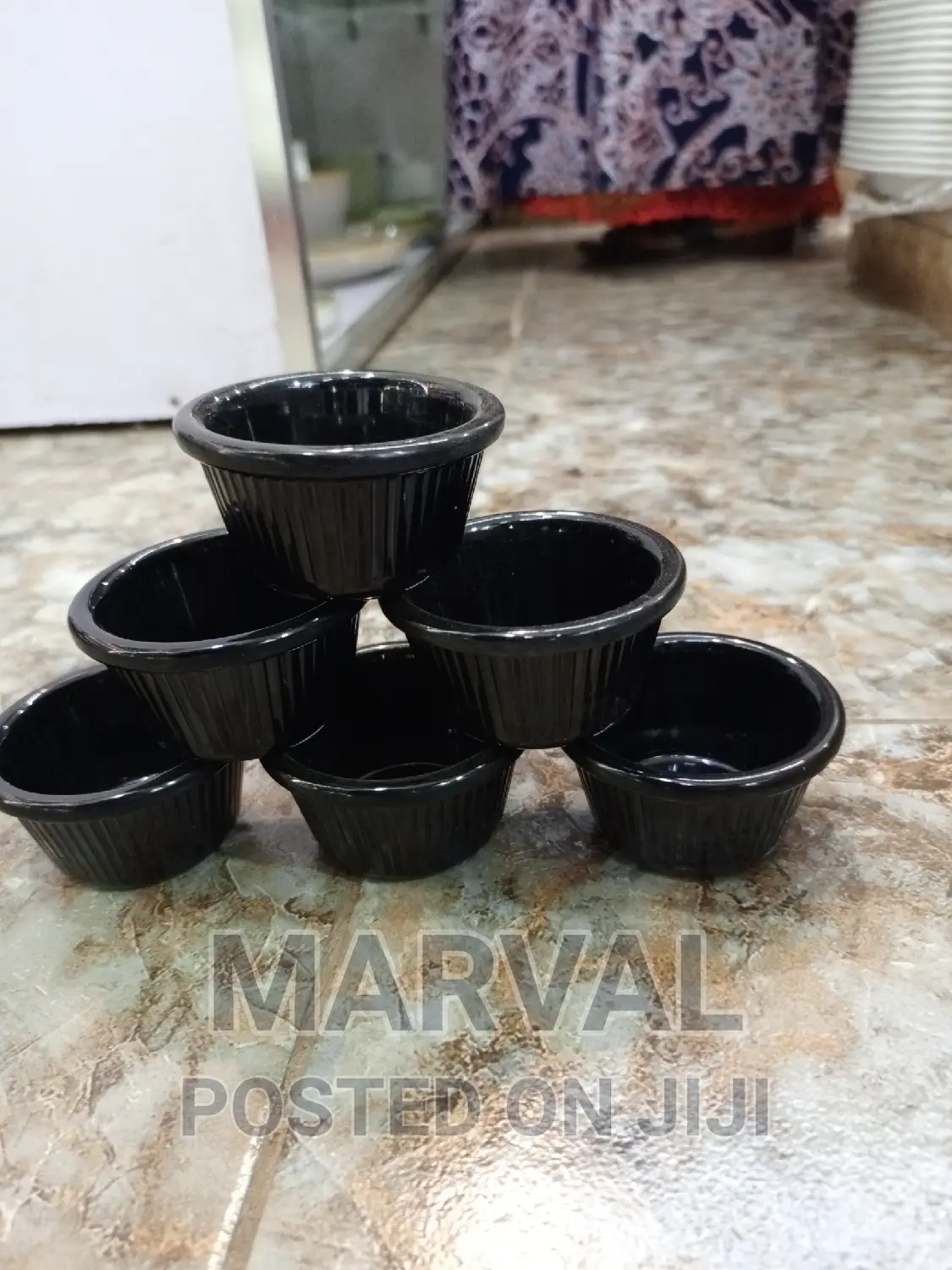 6pcs of Black Porcelain Bowel