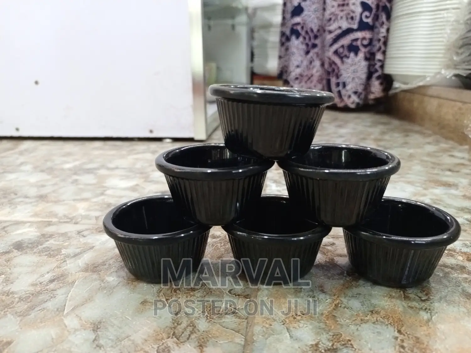 6pcs of Black Porcelain Bowel