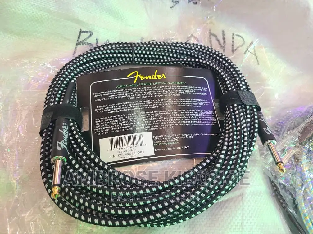 Original FENDER Paired 1/4" Straight Guitar/Instrument Cable
