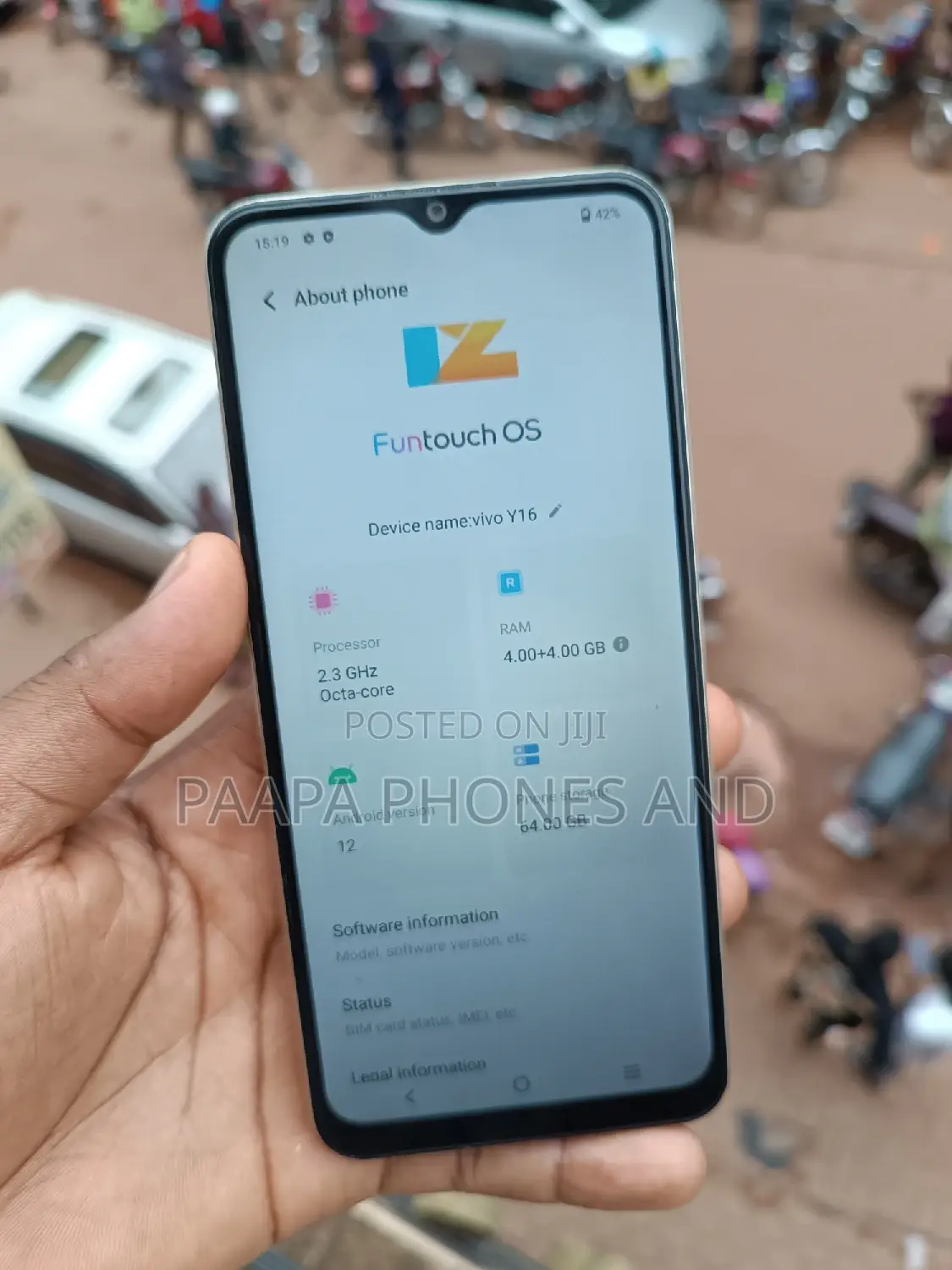 Vivo Y16 64 GB Yellow