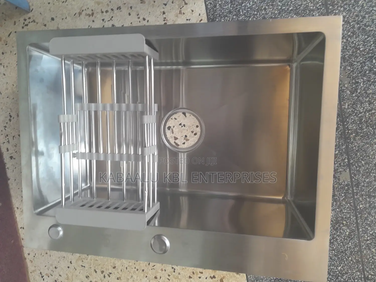 45×60 Heavy Duty Worktop Kitchen Sink SILVER Single Bowl