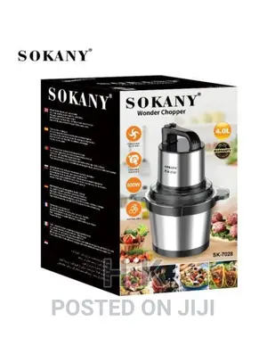 Sokany Chopper Grinder With Stainless Body/4 L / 800 W