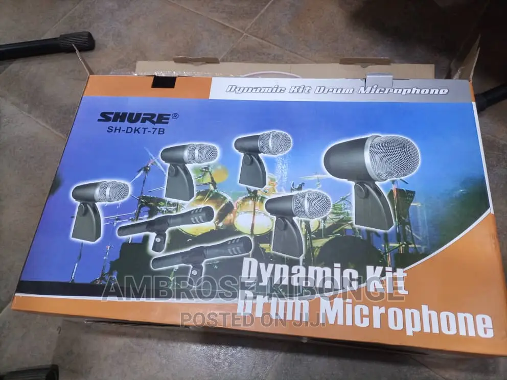 High Sound Quality SHURE Dynamic Full Kit Drum Microphones.