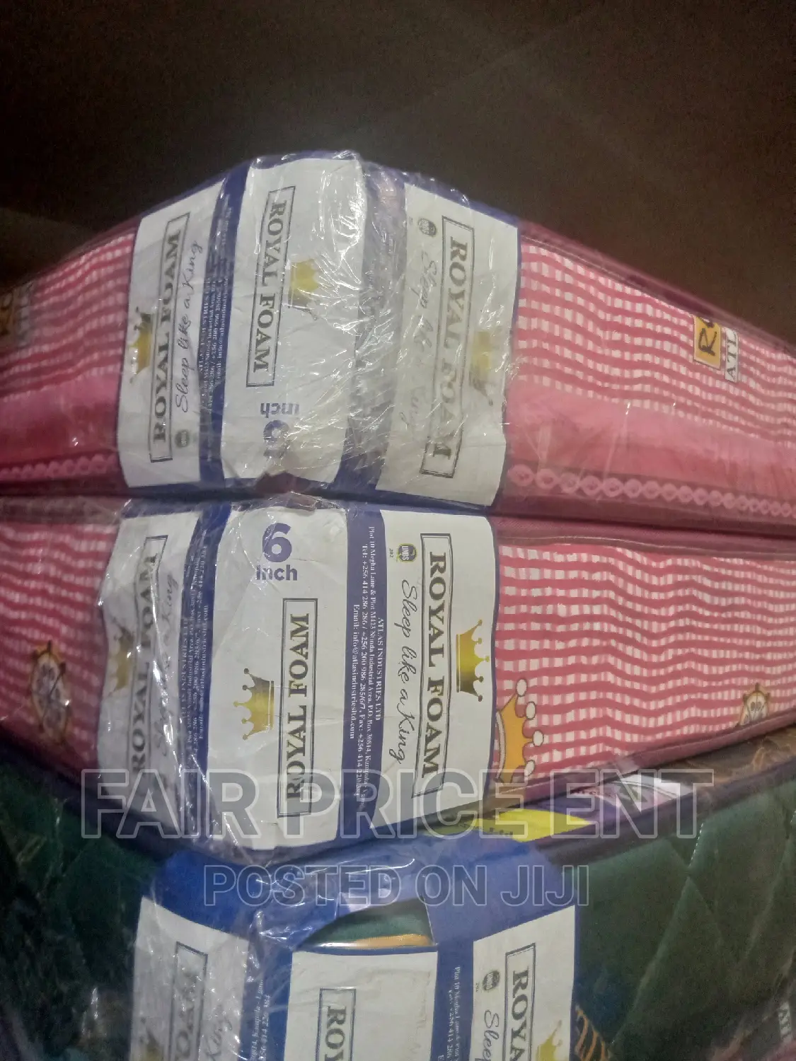 Mattress by Royalfoam Premium.6x5x6inches.( Pink)