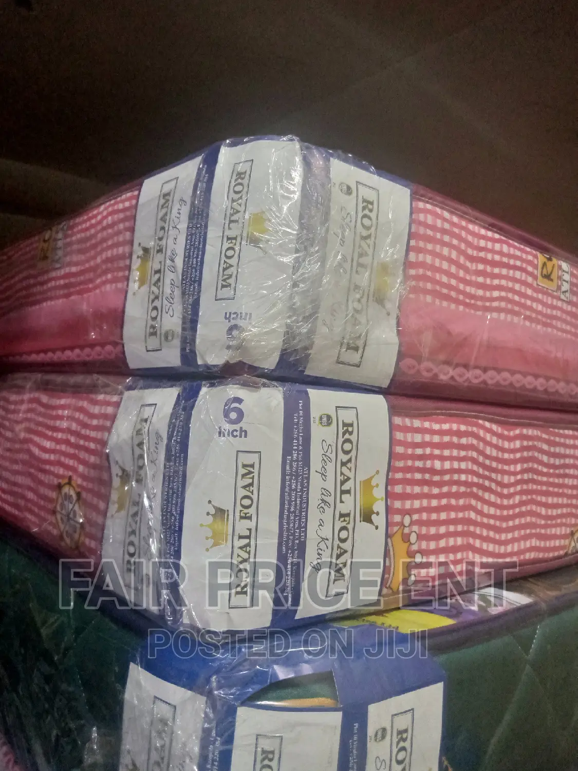 Mattress by Royalfoam Premium.6x5x6inches.( Pink)