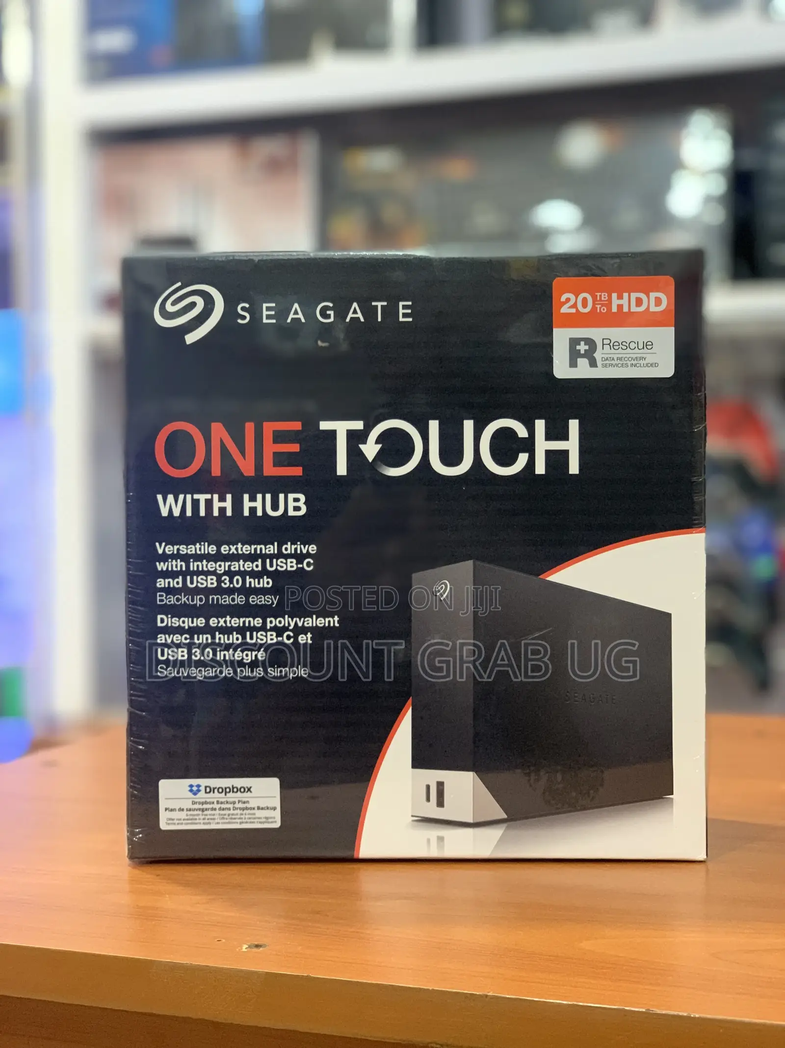 Seagate 20tb One Touch External Harddrive With Usb C Hub