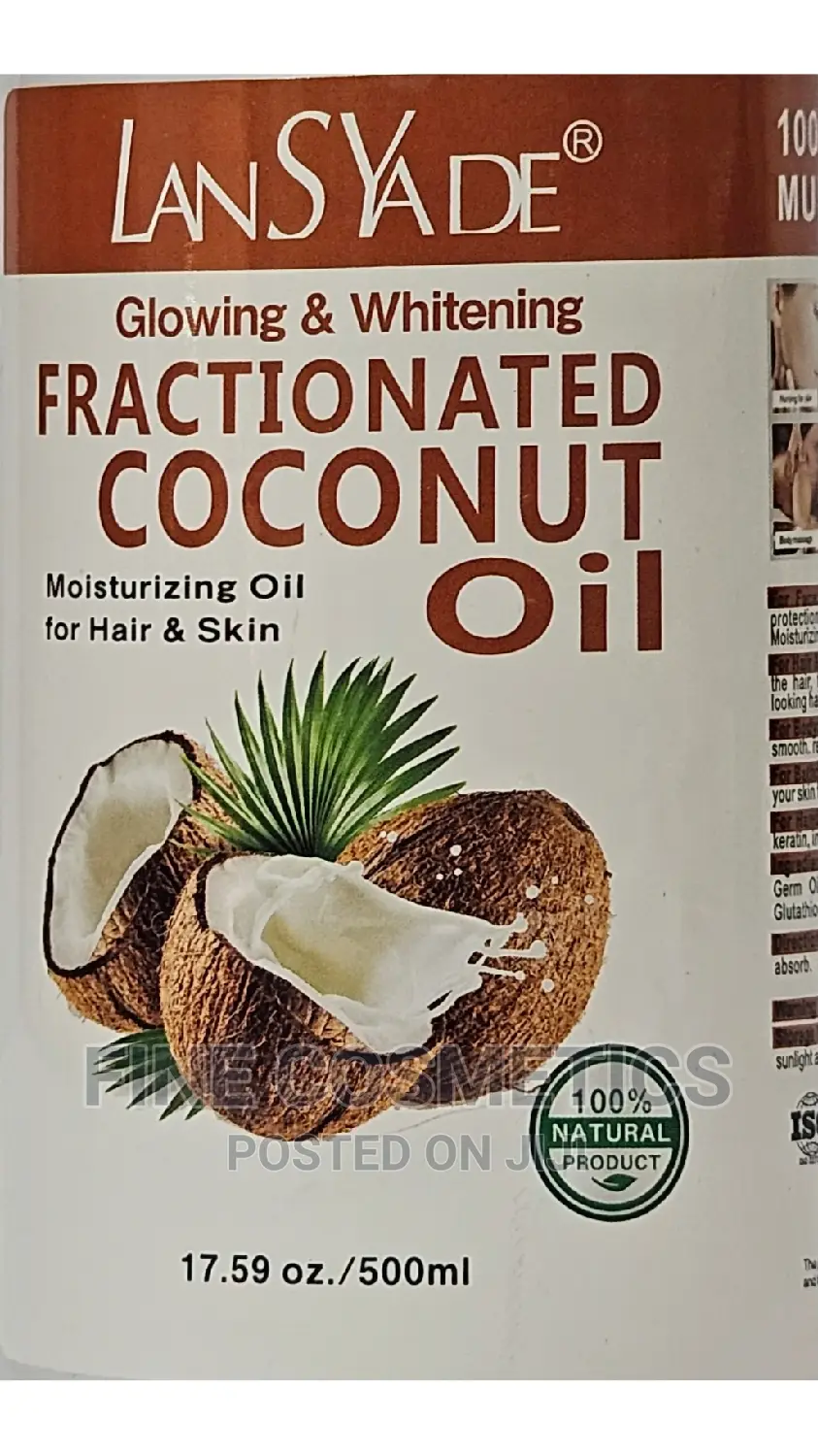 BIG COCONUT OIL, Fractionated Coconut Oil for Skin and Hair.