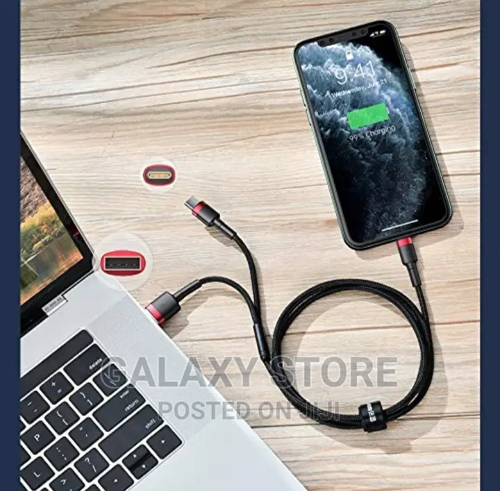 2 in 1 USB + Type-C Fast Charging Data Cable