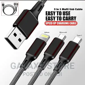 3in1 Fast Charging Cable Multi Charging Cable for Charger